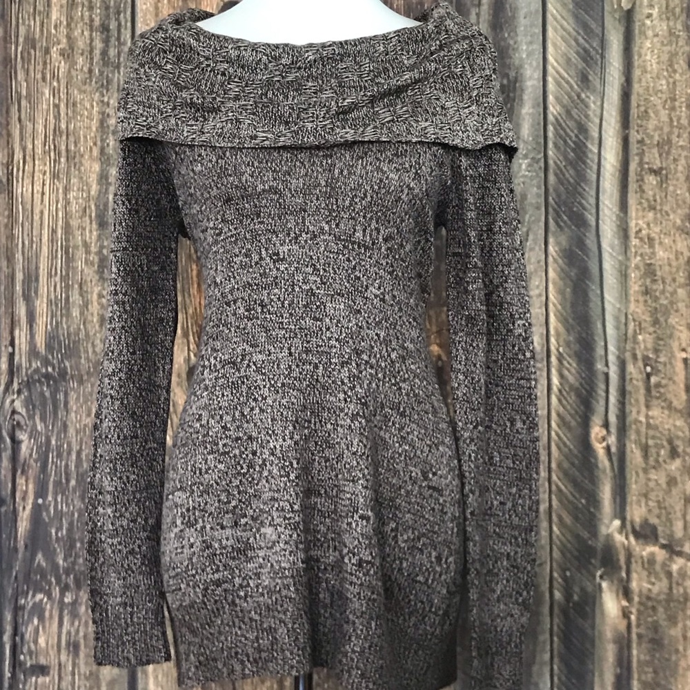 Brown and gold long sweater